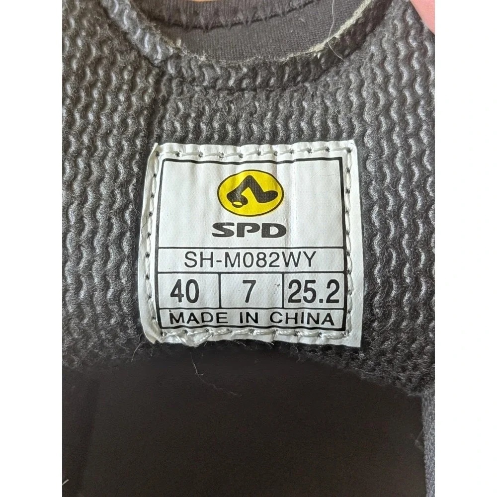 7 Womens EUC Vtg 2002 Shimano‎ SH-M038 Cycling Shoes Grey Yellow MTB Bike 2 Bolt